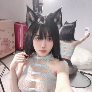 高桥千澟@蓝莓果酱 镂空情趣内衣黑丝[78p+11v/582M]